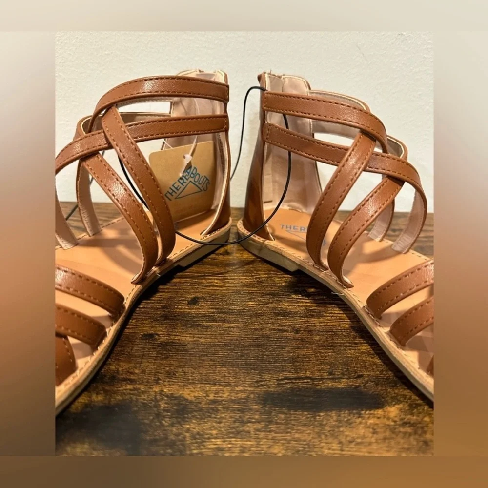 Thereabouts Big Girls Sofia Cognac Sandals NWT Size Big Girls 5